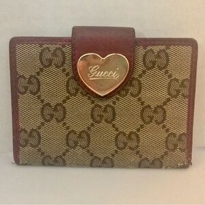 Gucci Brown and Red Card Holder